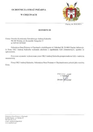 referencje OSP Chęciny referencje OSP Chęciny