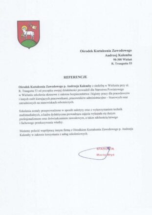 Referencje Starostwo powiatowe w wieluniu Referencje Starostwo powiatowe w wieluniu